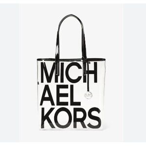 *HOST PICK*(RARE) Michael Kors "The Michael" Large Graphic Logo Print Clear Tote